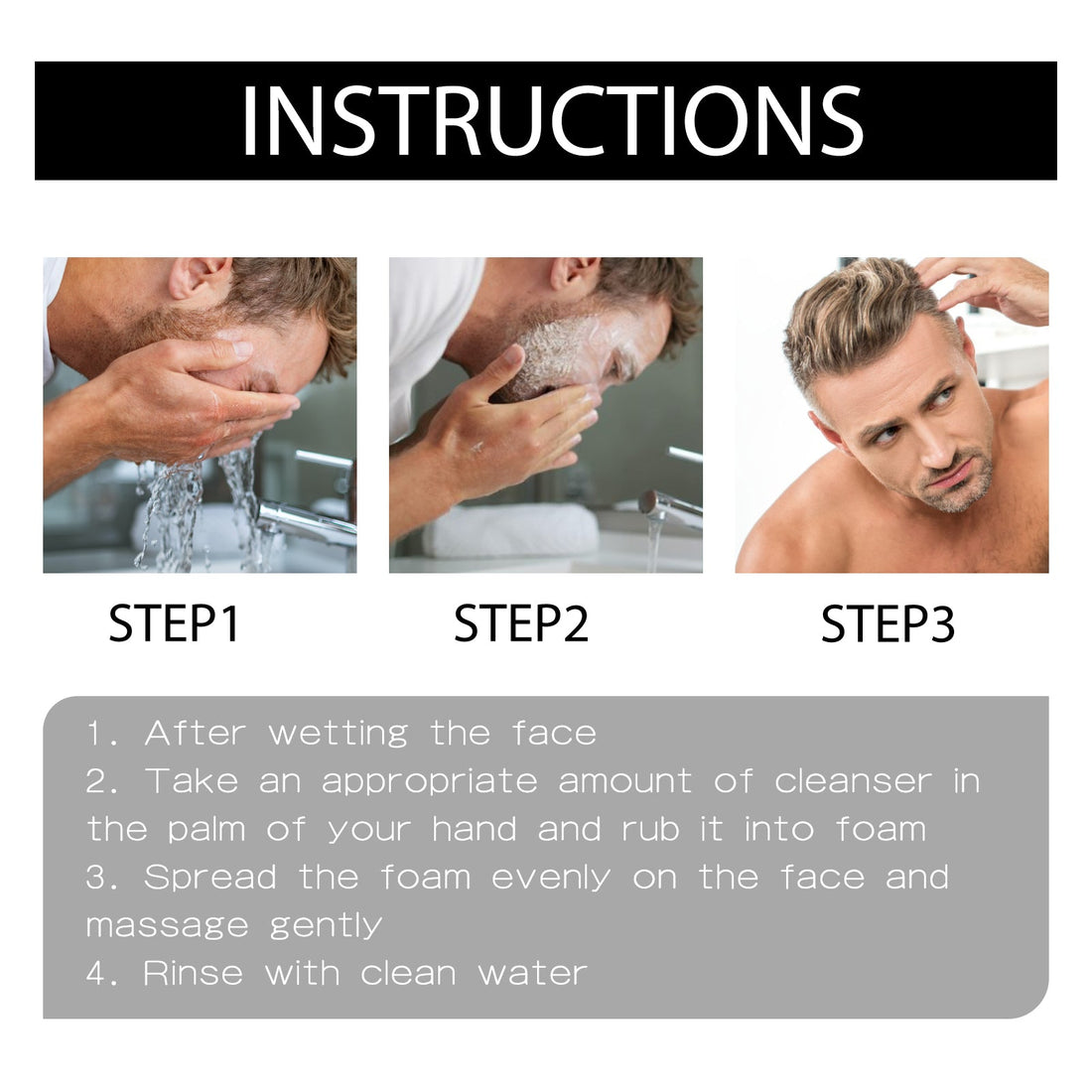 Men’s Amino Acid Face Wash for Oil Control and Brightening