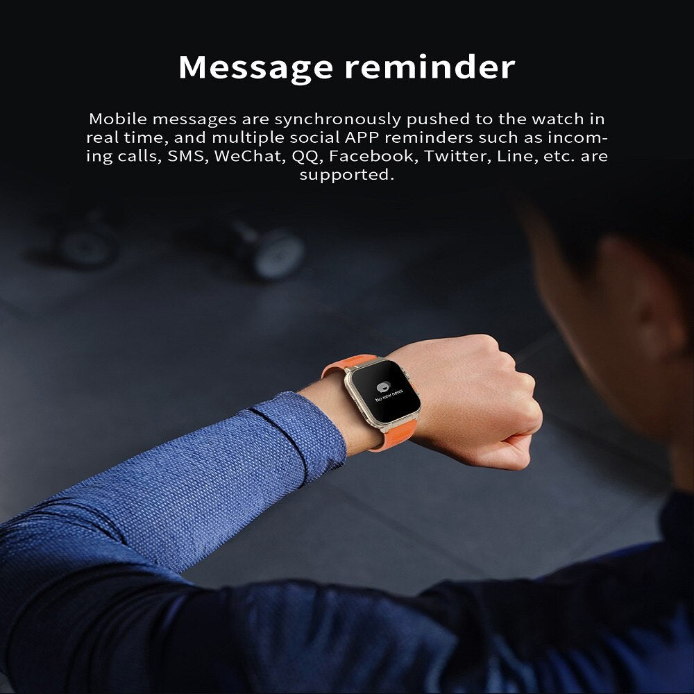A70 Smartwatch 1.96" BT Call IP68 Waterproof Heart Rate Tracker