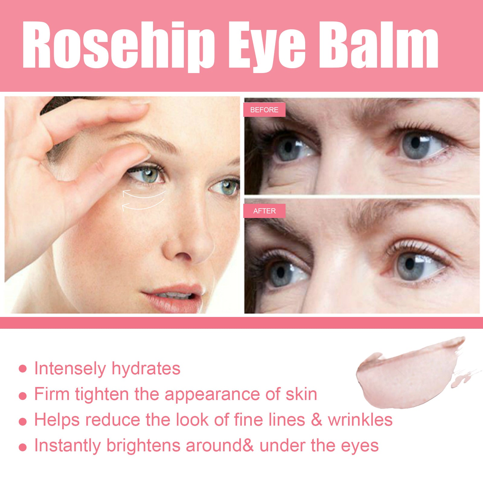 Women’s Rosehip Eye Balm for Lifting, Moisturizing, and Hydration