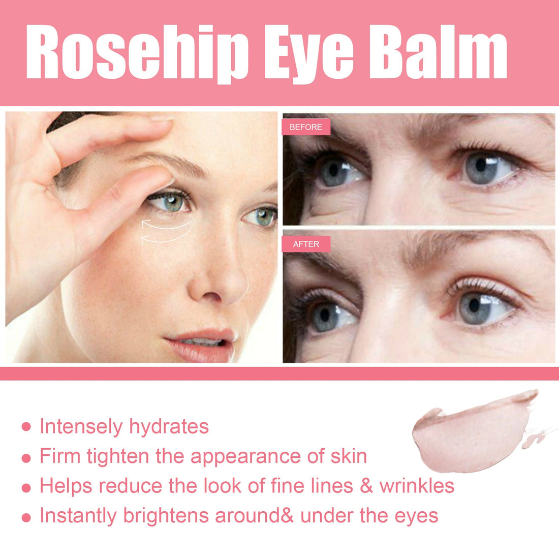 Women’s Rosehip Eye Balm for Lifting, Moisturizing, and Hydration