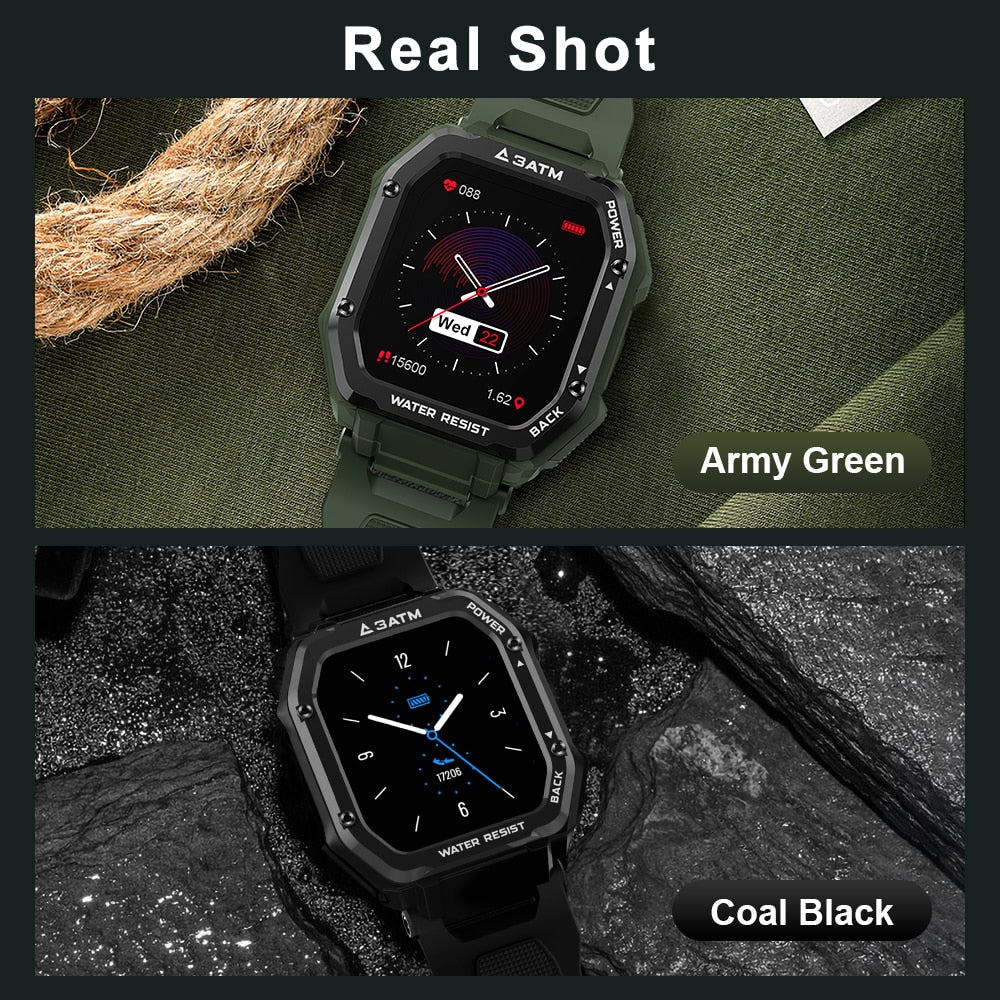 ROCK Rugged Smartwatch for Men Outdoor Sports and Fitness Tracking