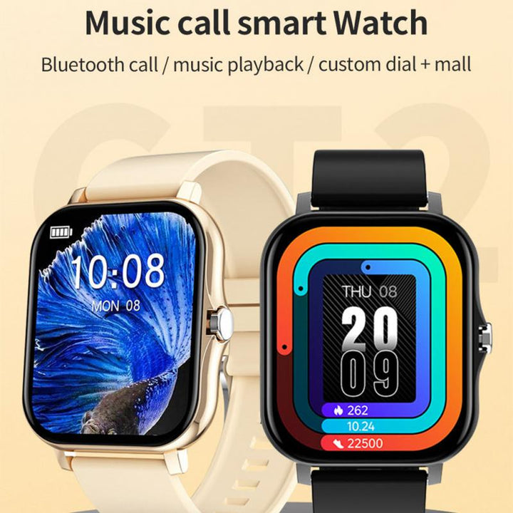 CT2 Full-Touch Smartwatch with Heart Rate, Bluetooth Call, Waterproof