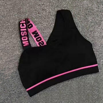 Women’s Letter Cut-Out Sports Bra for Yoga, Gym, and Fitness