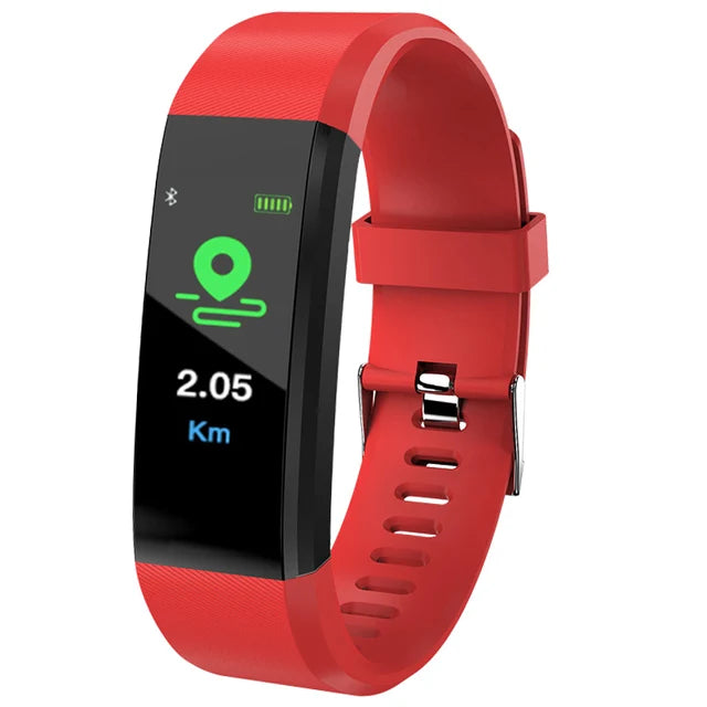 Smart Fitness Smartwatch with Heart Rate and Blood Pressure Monitor