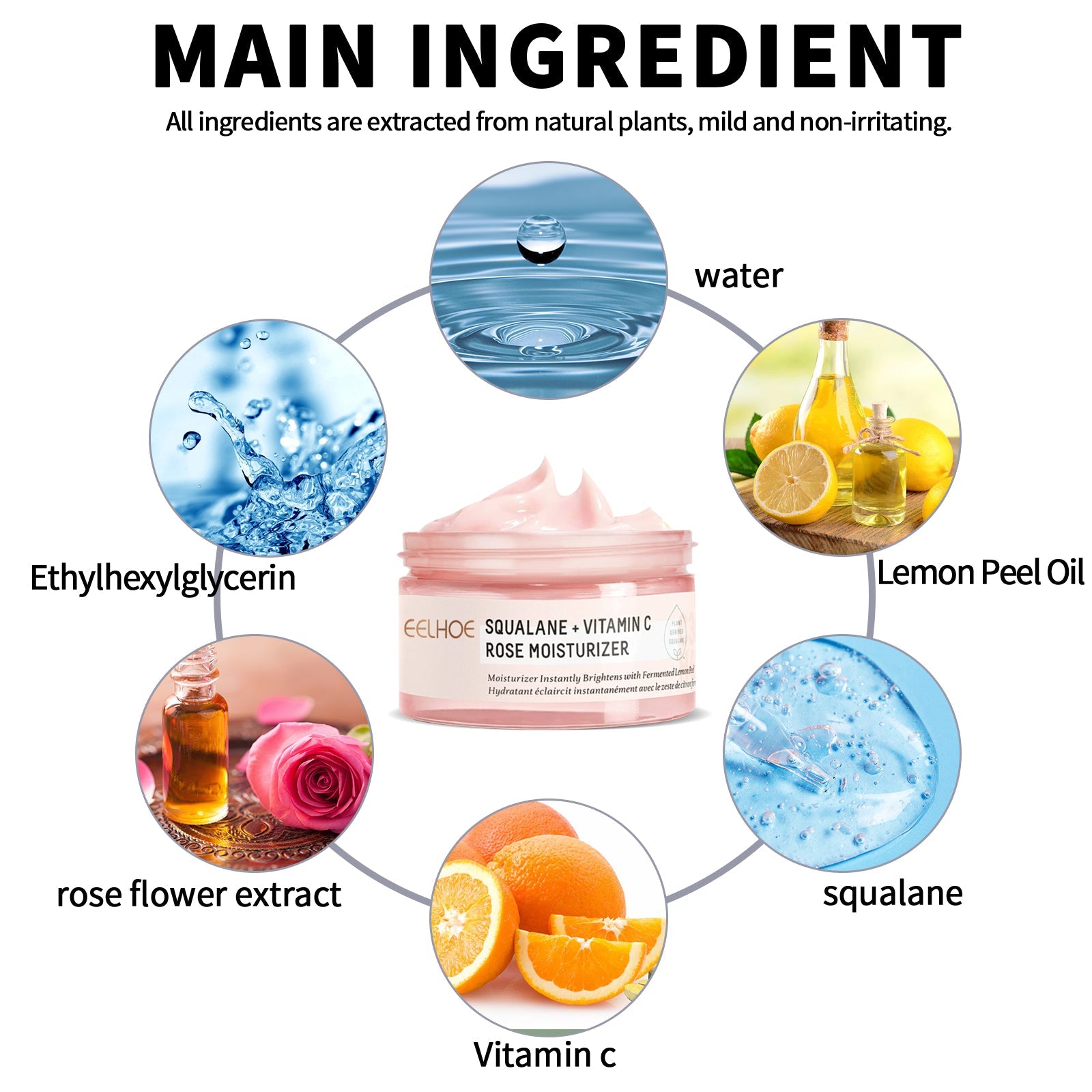 Rose Moisturizing Face Cream for Brightening, Firming, and Hydration