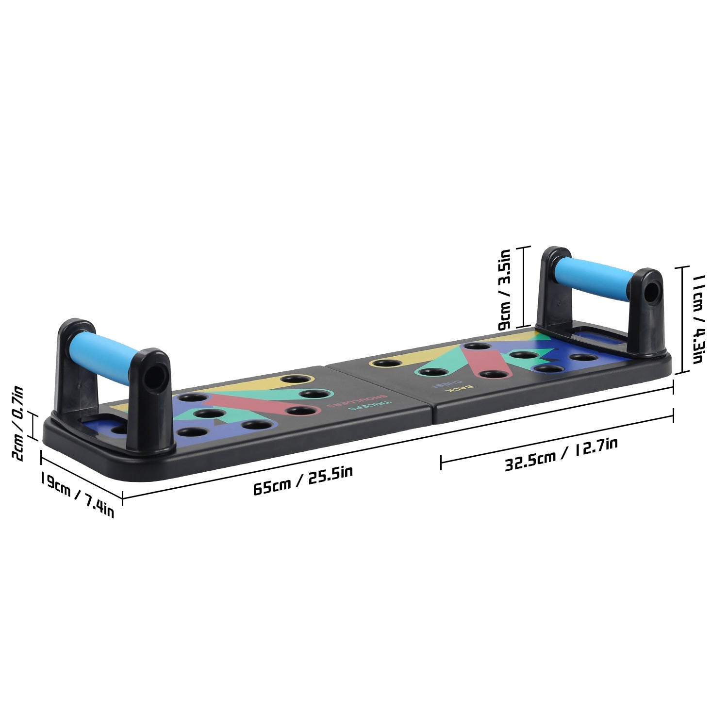 Foldable Multi-Function Push-Up Board for 12-14 Fitness Exercises