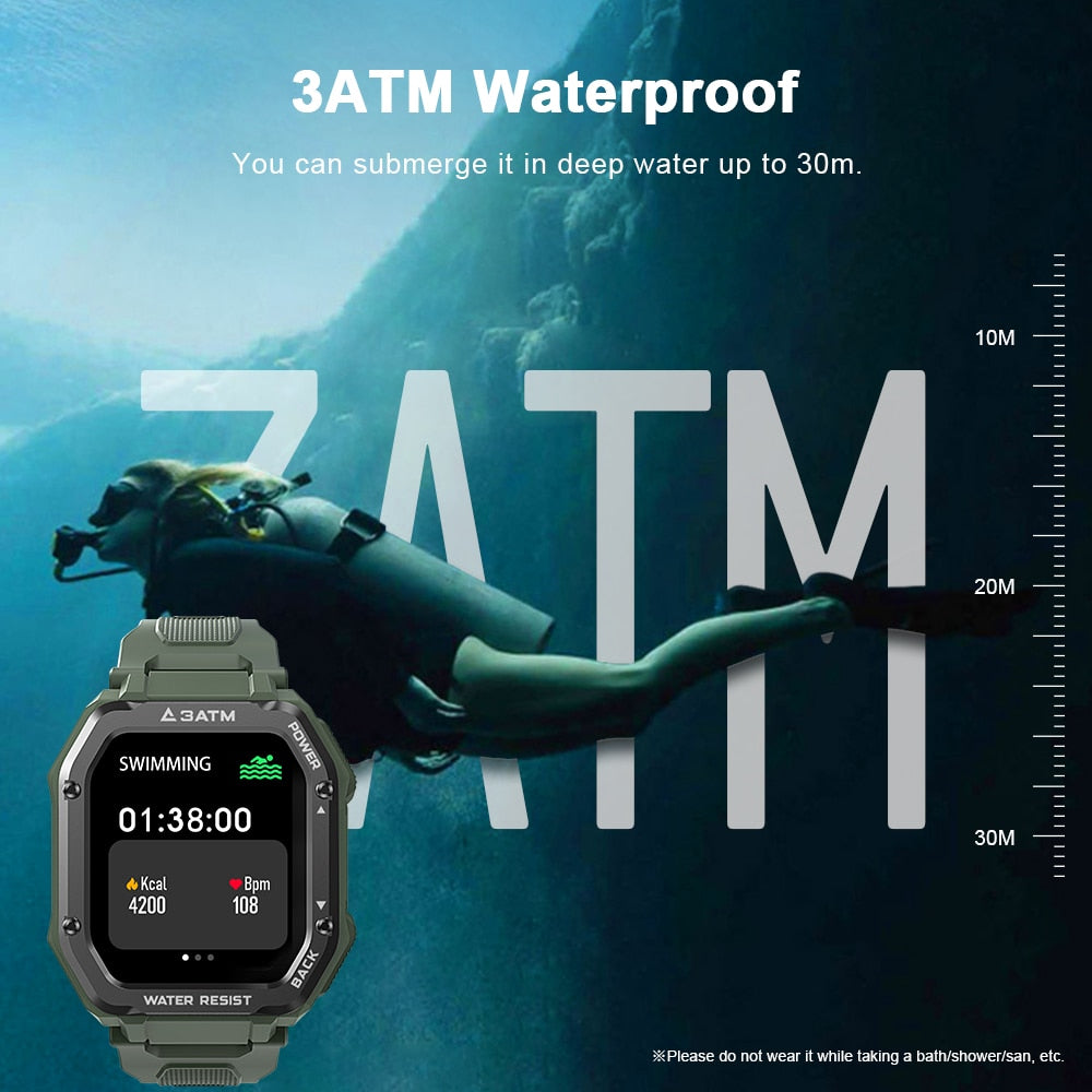 ROCK Rugged Smartwatch for Men Outdoor Sports and Fitness Tracking