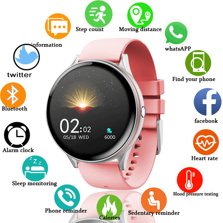 Smartwatch with Heart Rate, Blood Pressure, and Fitness Tracking