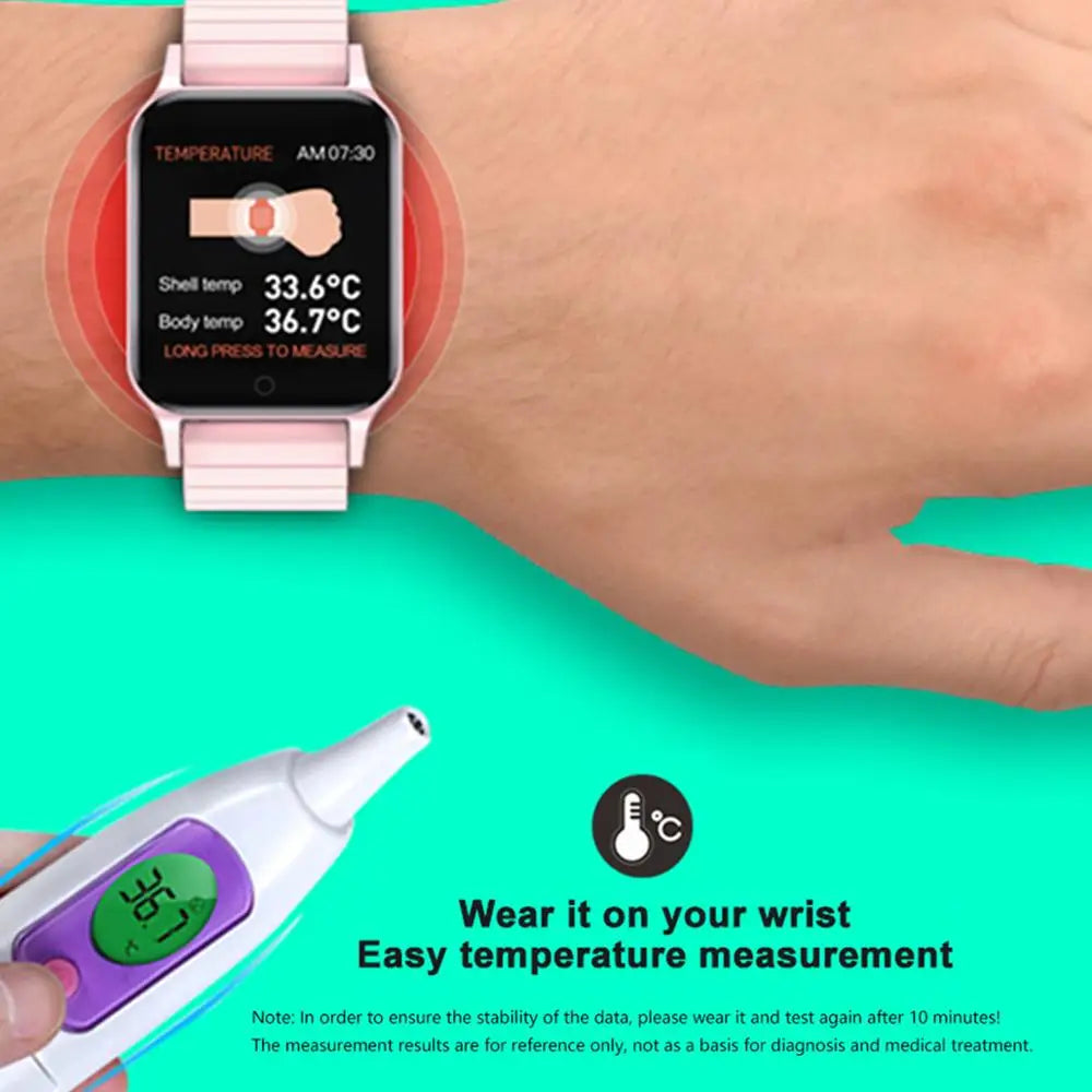 T96 Smartwatch with Body Temperature, Heart Rate, and Blood Pressure