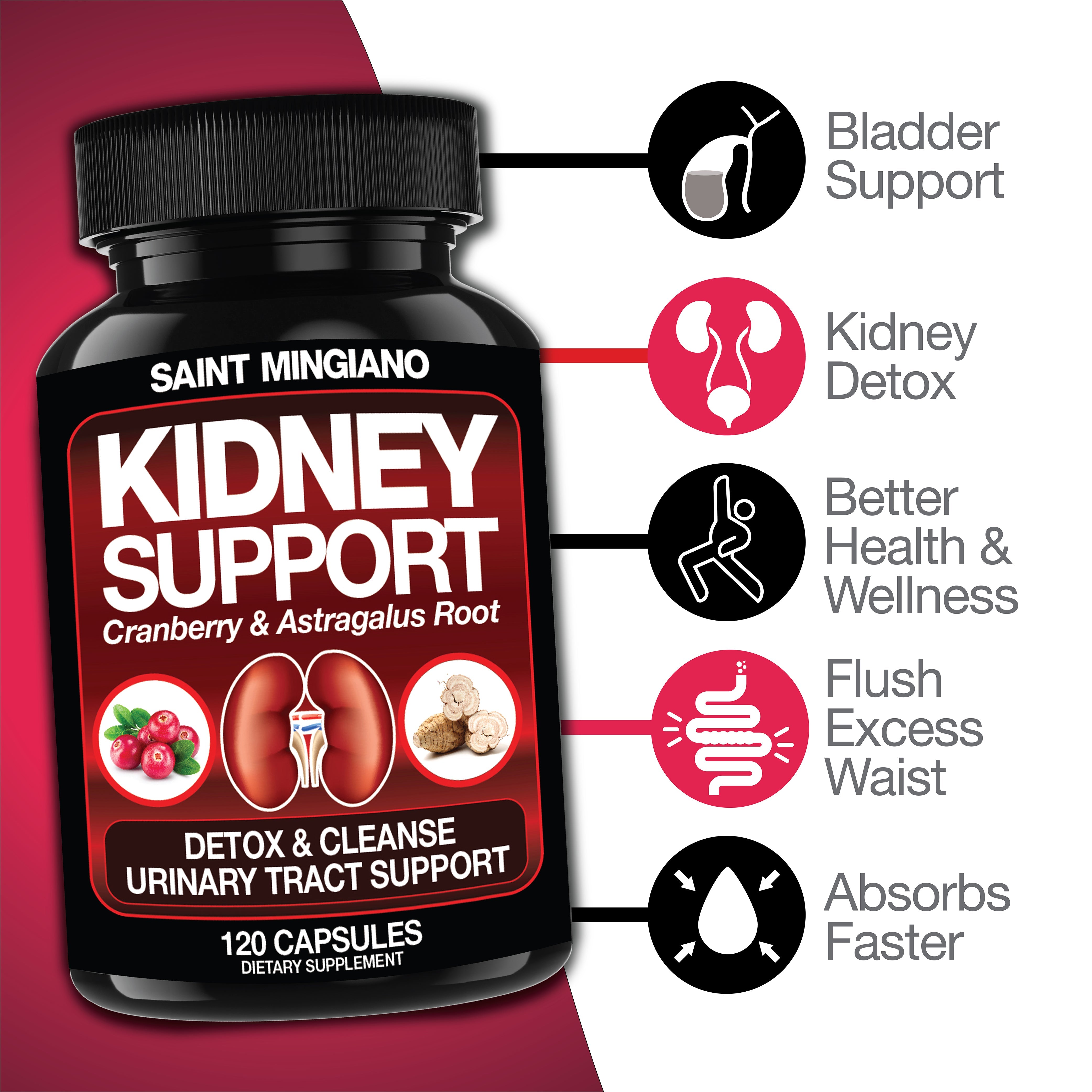 Kidney Support Cleanse Detox Repair Capsules