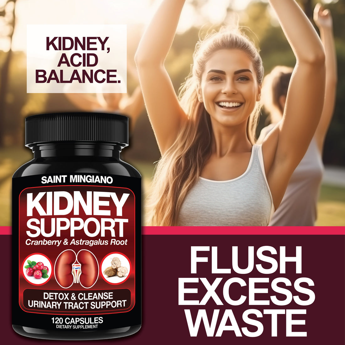 Kidney Support Cleanse Detox Repair Capsules