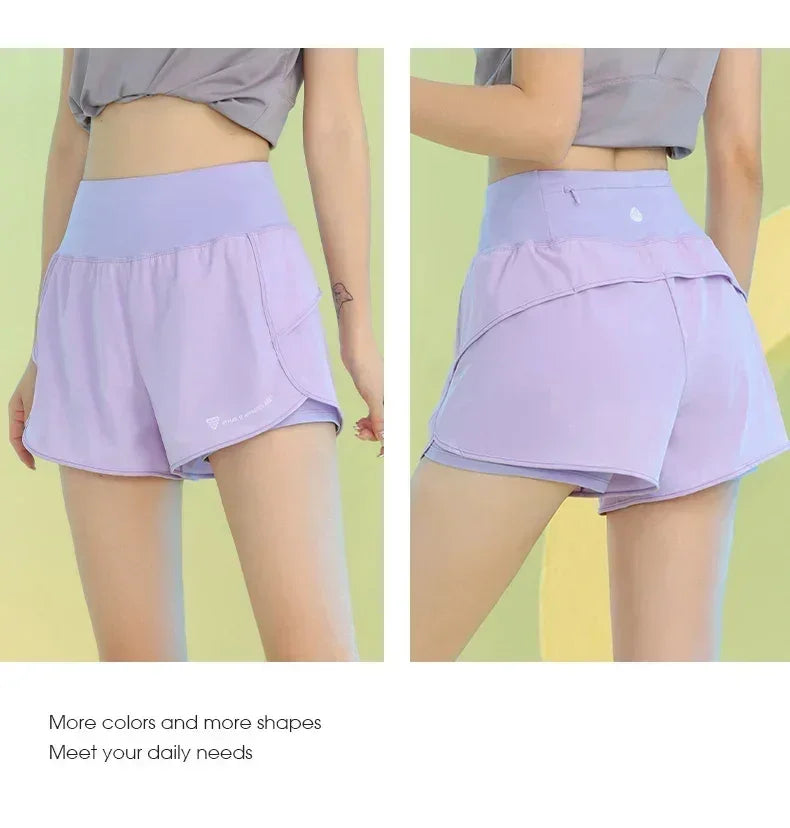 Women’s Yoga Shorts with Pocket for Gym, Running, and Cycling
