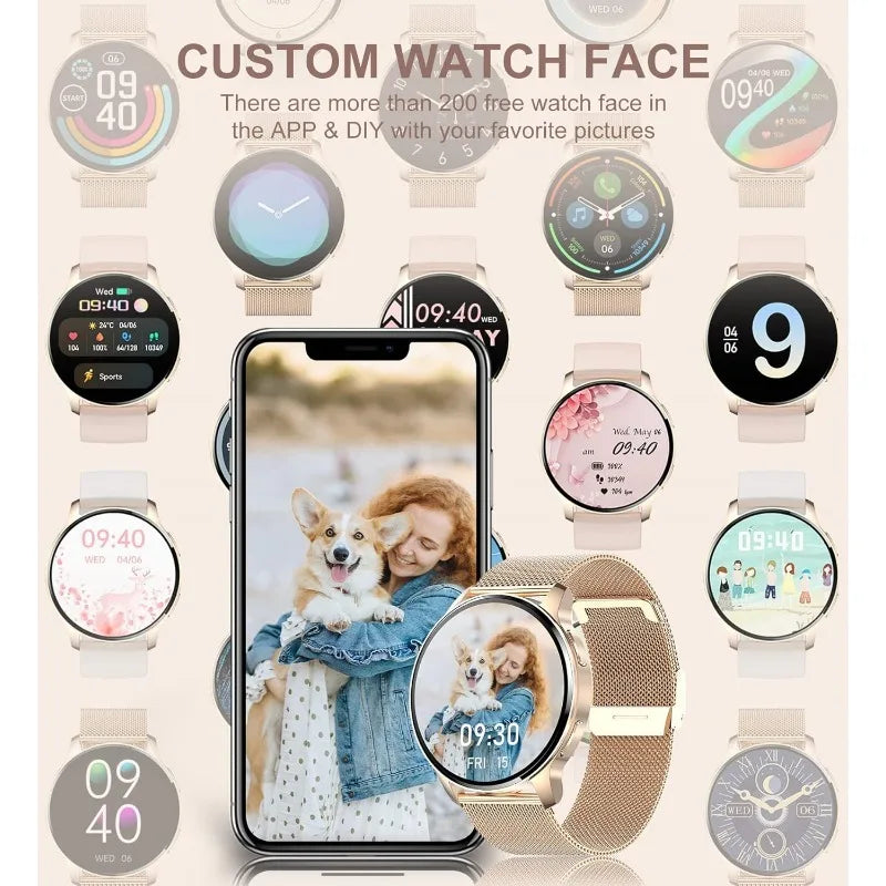 Smart Watch for Women with Call Answer Fitness Tracker
