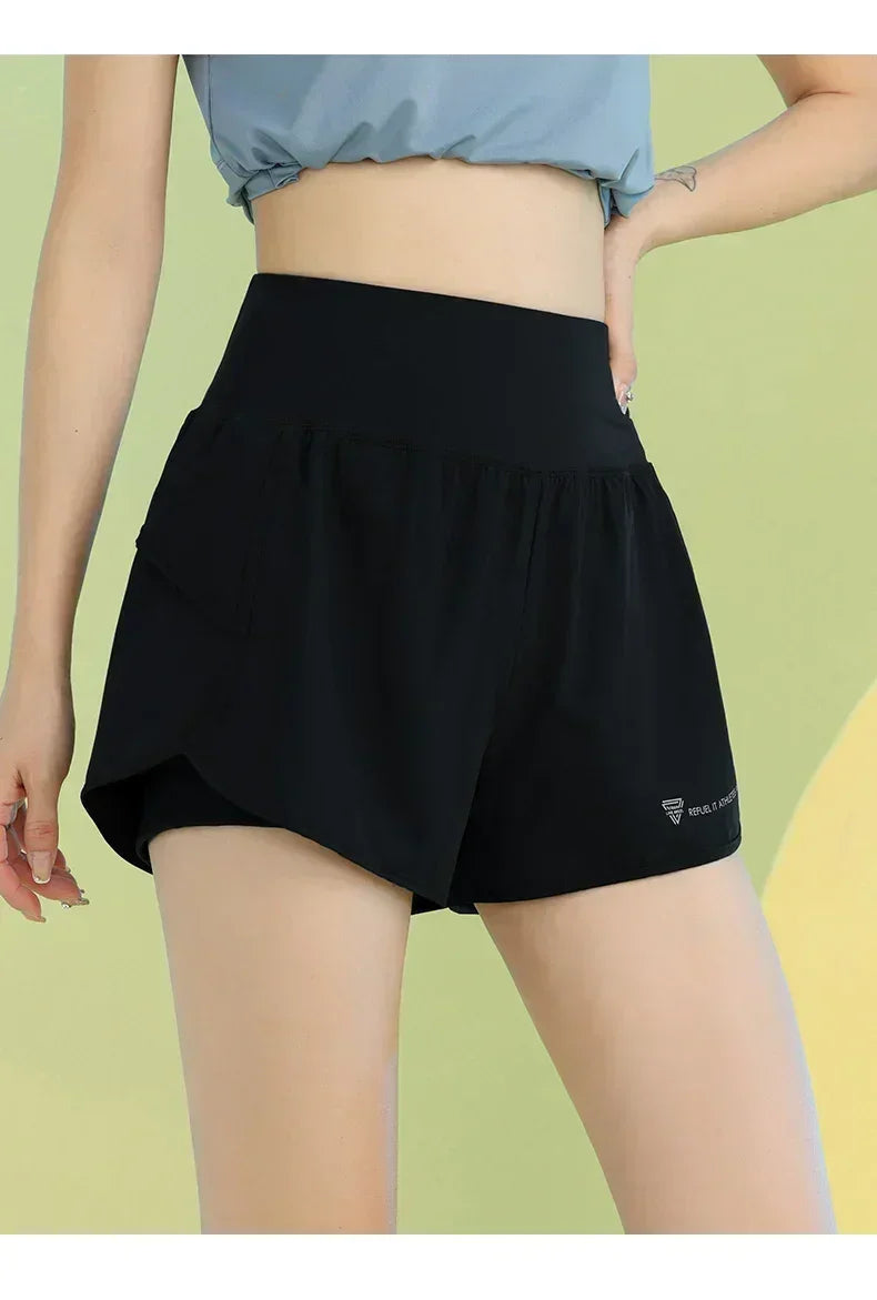 Women’s Yoga Shorts with Pocket for Gym, Running, and Cycling