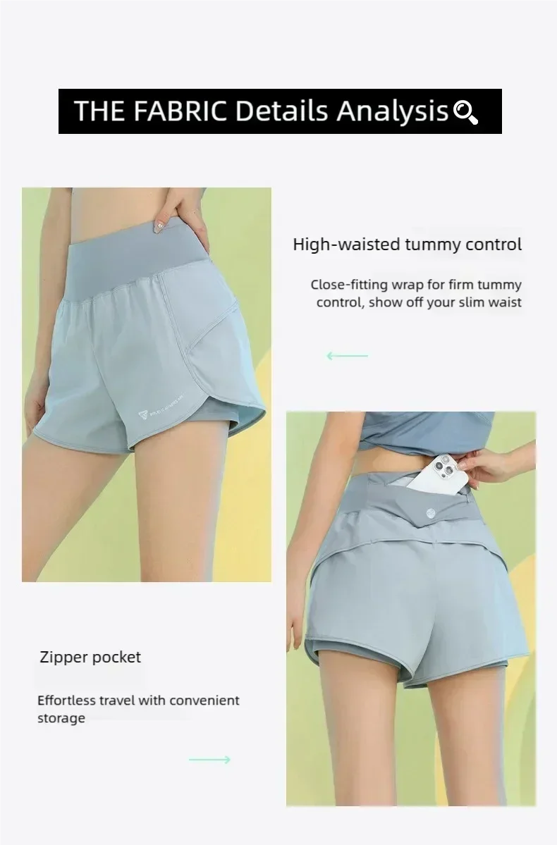 Women’s Yoga Shorts with Pocket for Gym, Running, and Cycling