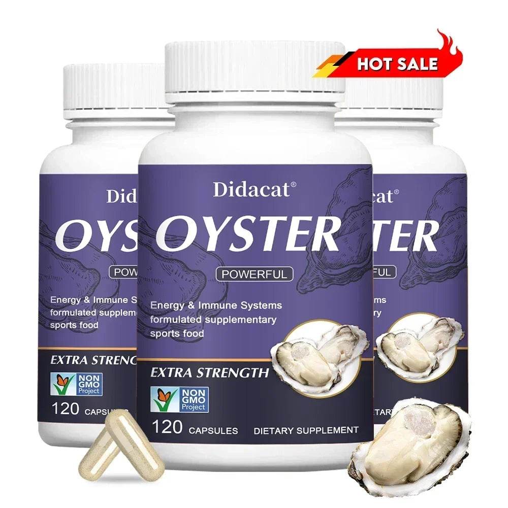 Oyster Supplement Capsules for Energy, Immunity, and Physical Endurance