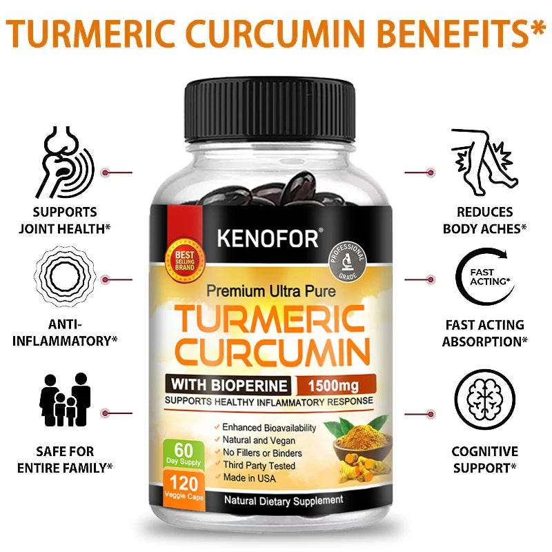Curcumin Supplement for Knee, Joint, and Bone Health Support
