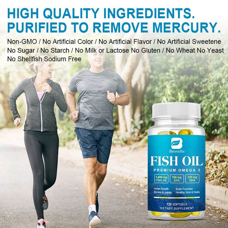 Omega-3 Fish Oil Supplement with EPA and DHA for Health