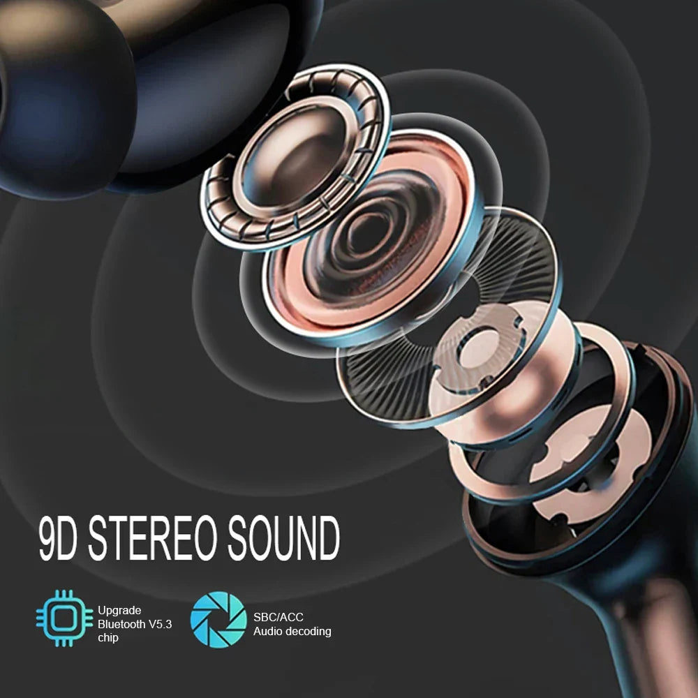 TWS Wireless Bluetooth Earbuds with HD Stereo, Touch, and Charging Box