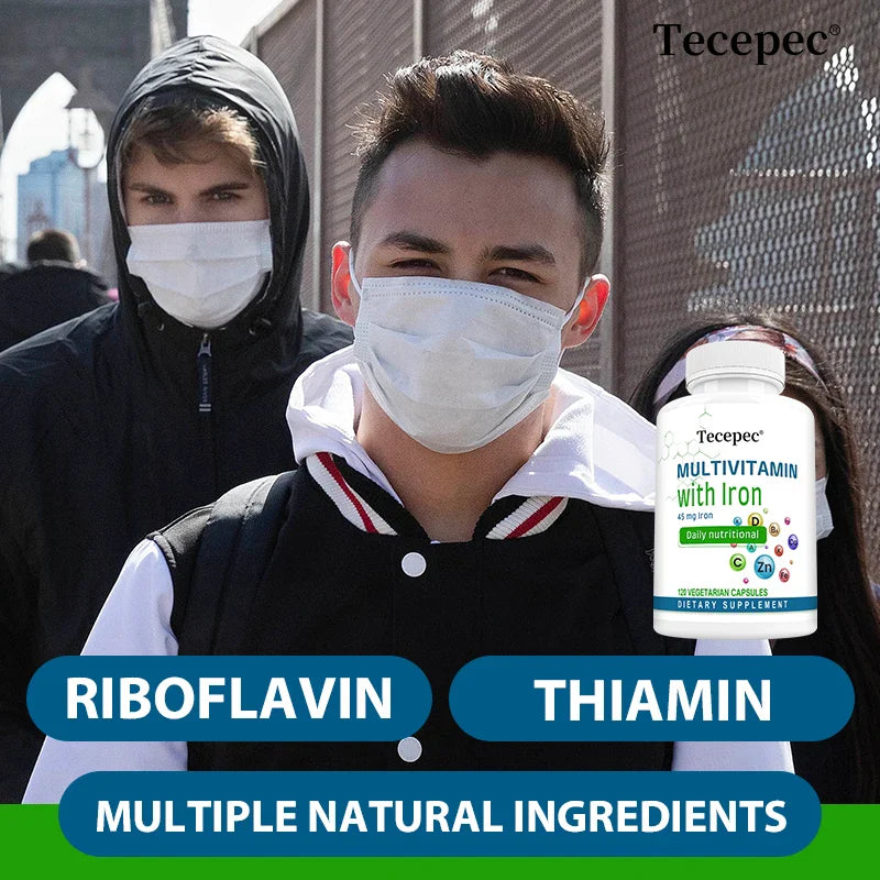 Multivitamin Supplement with Iron, Zinc, Calcium for Overall Health