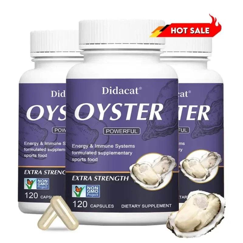 Oyster Supplement Capsules for Energy, Immunity, and Physical Endurance