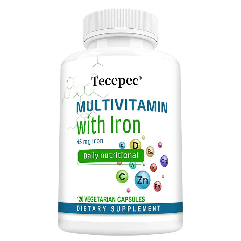 Multivitamin Supplement with Iron, Zinc, Calcium for Overall Health