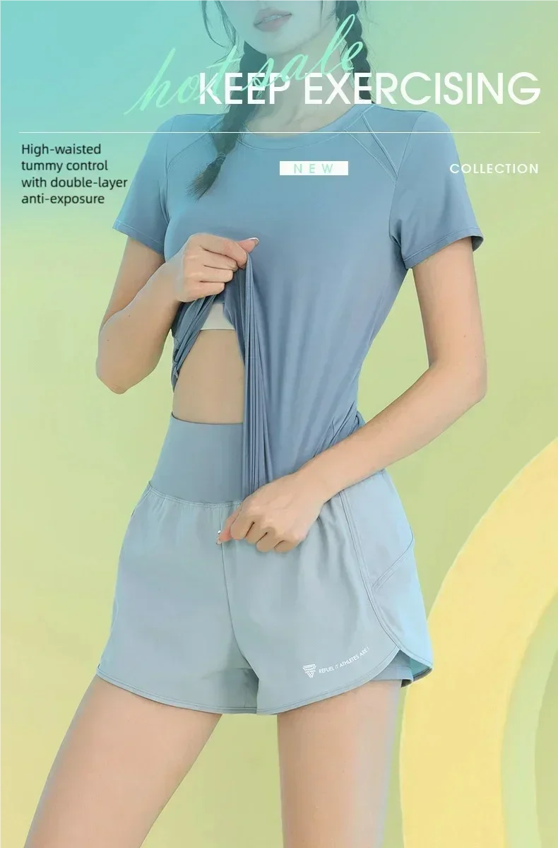 Women’s Yoga Shorts with Pocket for Gym, Running, and Cycling