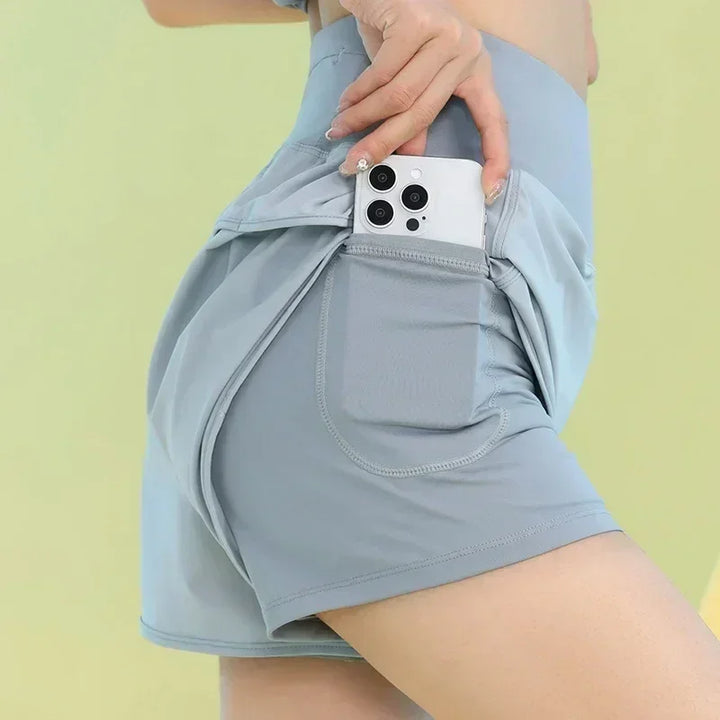 Women’s Yoga Shorts with Pocket for Gym, Running, and Cycling