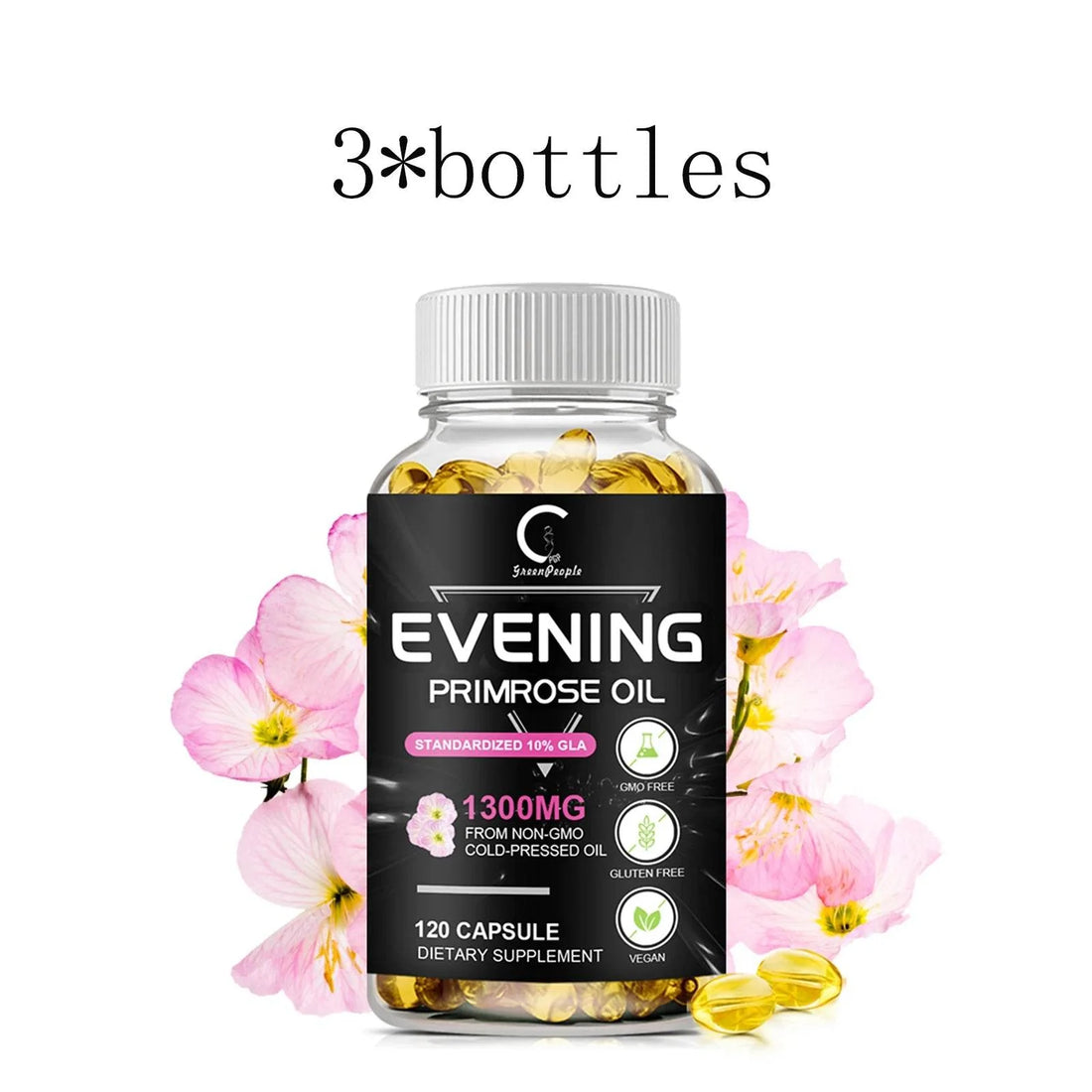 Evening Primrose Oil Capsules for Healthy Skin and Heart Support