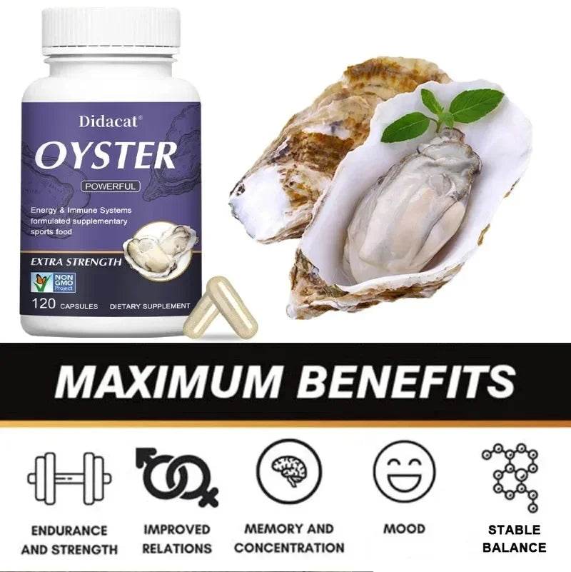 Oyster Supplement Capsules for Energy, Immunity, and Physical Endurance