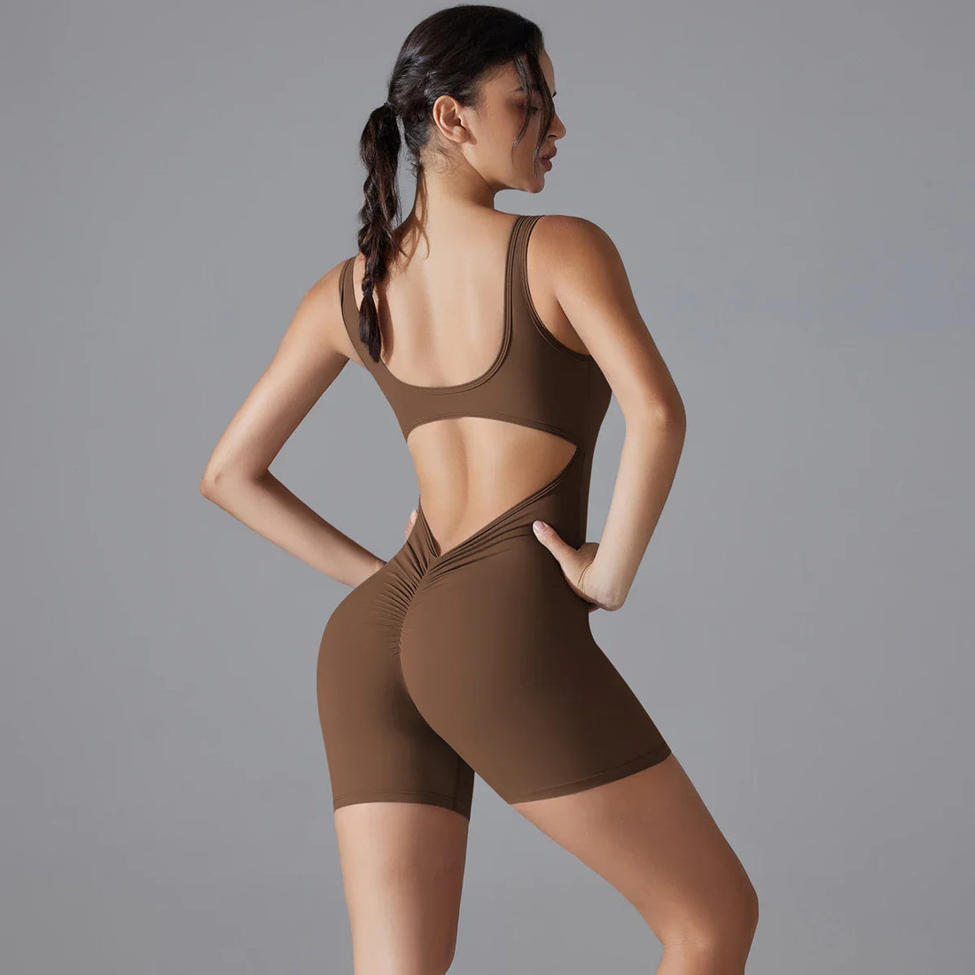 Women's Scrunch Jumpsuit - Yoga & Gym Ready