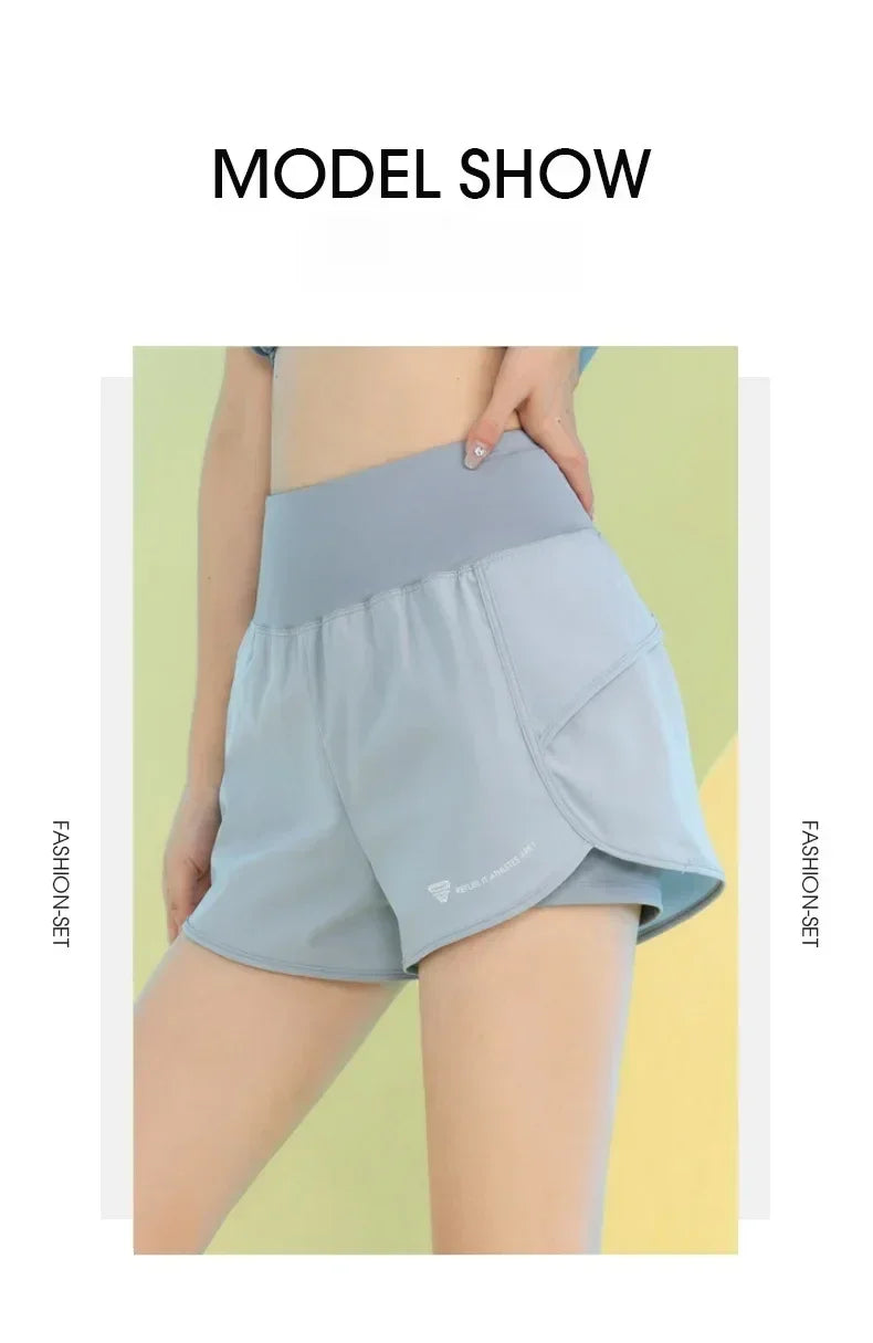 Women’s Yoga Shorts with Pocket for Gym, Running, and Cycling