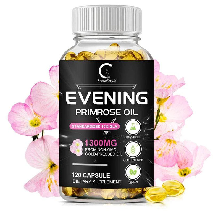 Evening Primrose Oil Capsules for Healthy Skin and Heart Support