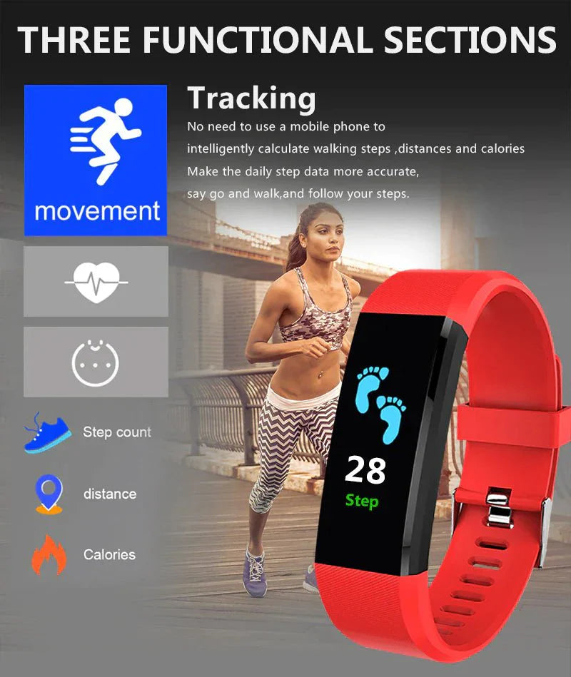 IP67 Waterproof Smartwatch with Heart Rate, Blood Pressure, and Sleep