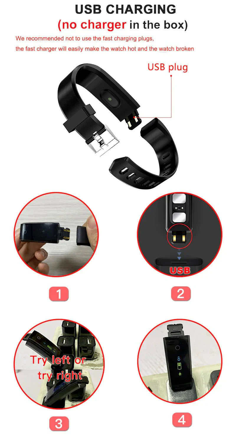 IP67 Waterproof Smartwatch with Heart Rate, Blood Pressure, and Sleep