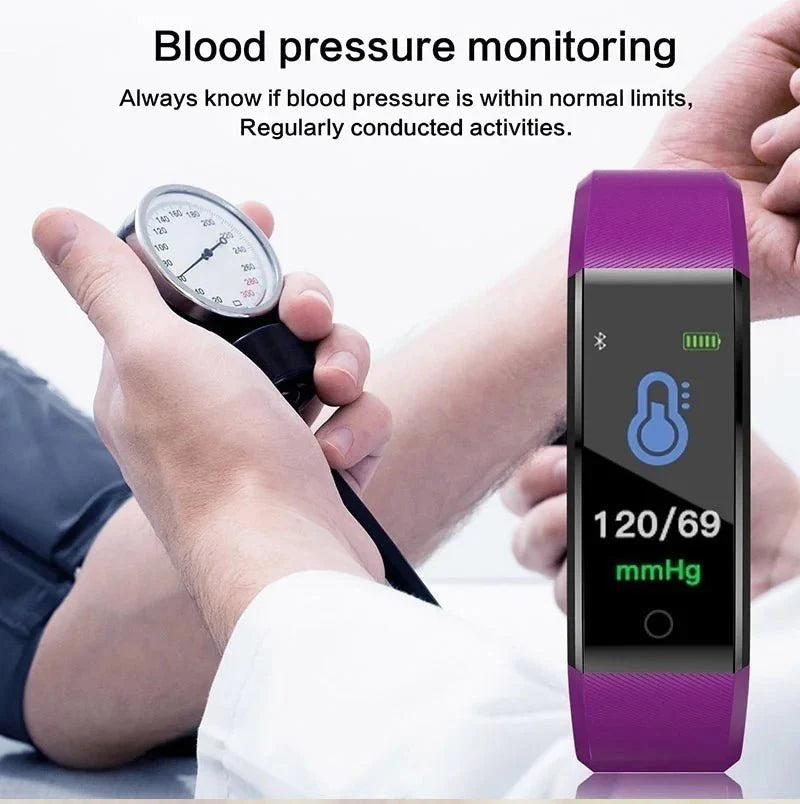 IP67 Waterproof Smartwatch with Heart Rate, Blood Pressure, and Sleep