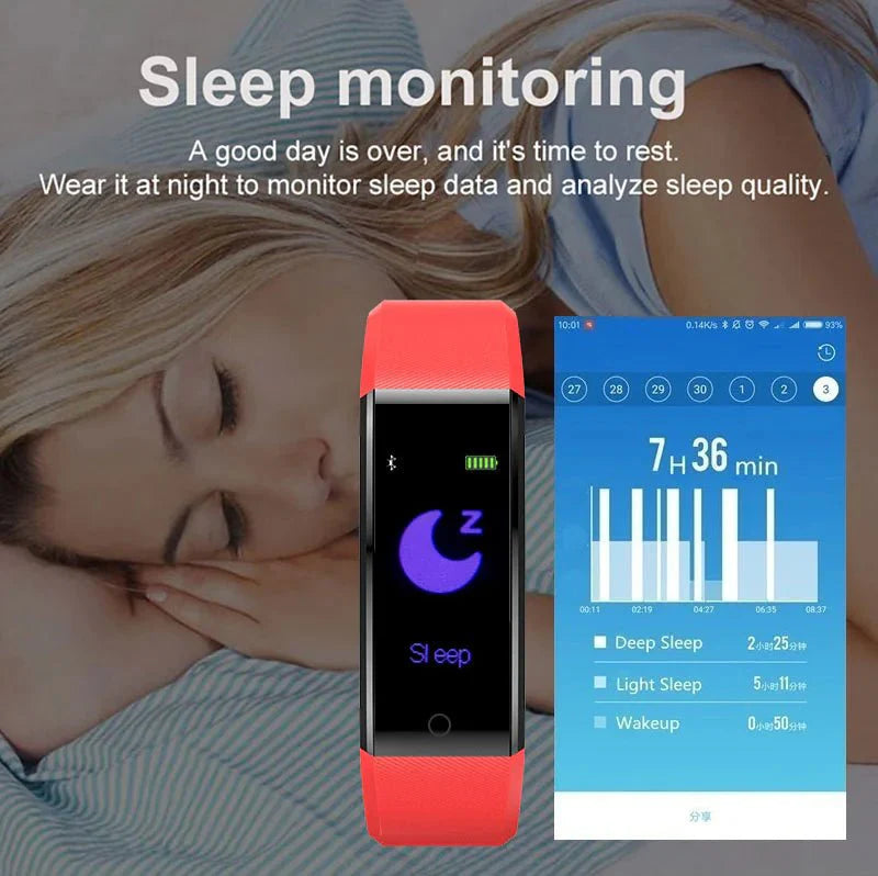 IP67 Waterproof Smartwatch with Heart Rate, Blood Pressure, and Sleep