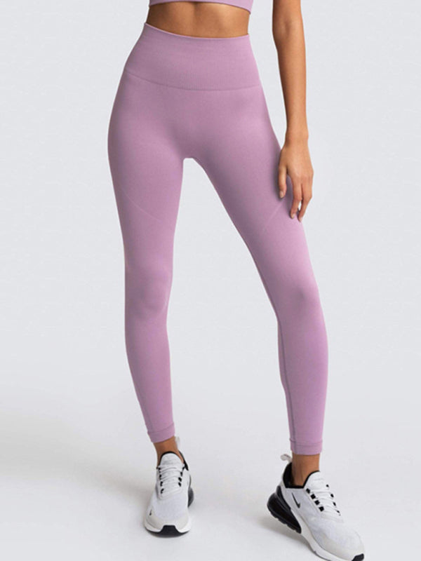 Women’s High-Waist Peach Hip Knitted Vest and Pants Set